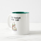 Kikkergebak Chef Tshirts en schenknoppen Tweekleurige Koffiemok (Voorkant links)