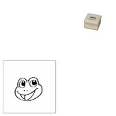 kikkergezicht rubberstempel (Gestempeld)