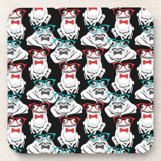 Kikkerglazen patroon bier onderzetter (Voorkant)