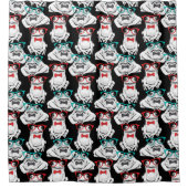 Kikkerglazen patroon douchegordijn (Voorkant)