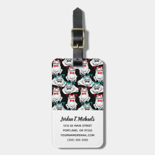 Kikkerglazen patroon   Jouw namen toevoegen Bagagelabel