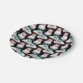 Kikkerglazen patroon papieren bordje (Gekanteld)