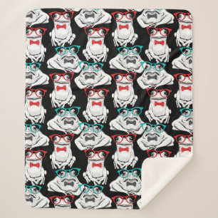 Kikkerglazen patroon sherpa deken