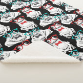 Kikkerglazen patroon sherpa deken (3/4)