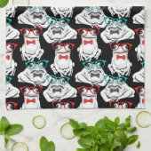 Kikkerglazen patroon theedoek (Gevouwen)