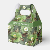 Kikkergroen en witte waterlib bedankdoosjes (Voorkant Zijde)