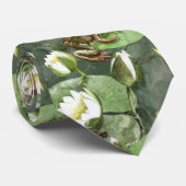 Kikkergroen en witte waterlijm naadloos stropdas (Opgerold)