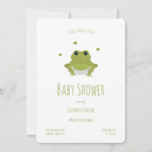 Kikkerharten Groen Schattig Dier Baby shower