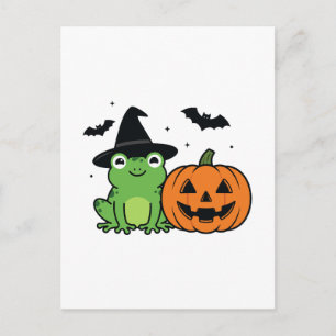 Kikkerheks Halloween Griezelige Amfibie Coven Briefkaart