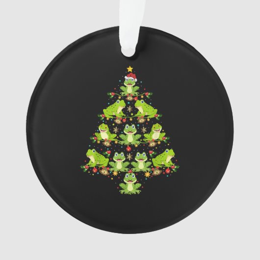 Kikkerkerstboomkikker Gift Funny Kerstkikker Ornament (voorkant)