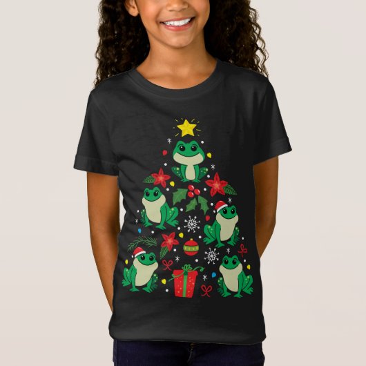 Kikkerkerstsierboom Funny Xmas Gift T-shirt (Voorkant)