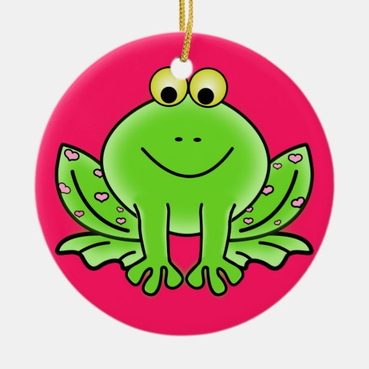 Kikkerkerstversiering Keramisch Ornament (Voorkant)