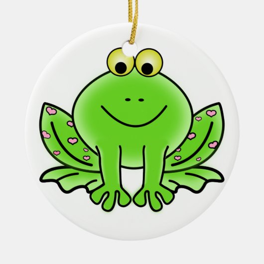 Kikkerkerstversiering Keramisch Ornament (Voorkant)
