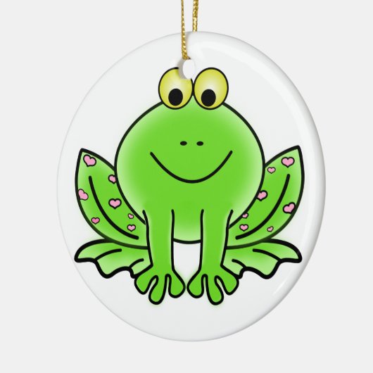 Kikkerkerstversiering Keramisch Ornament (Links)