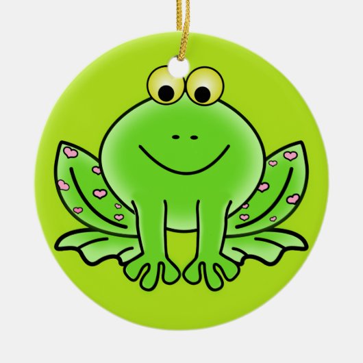 Kikkerkerstversiering Keramisch Ornament (Voorkant)
