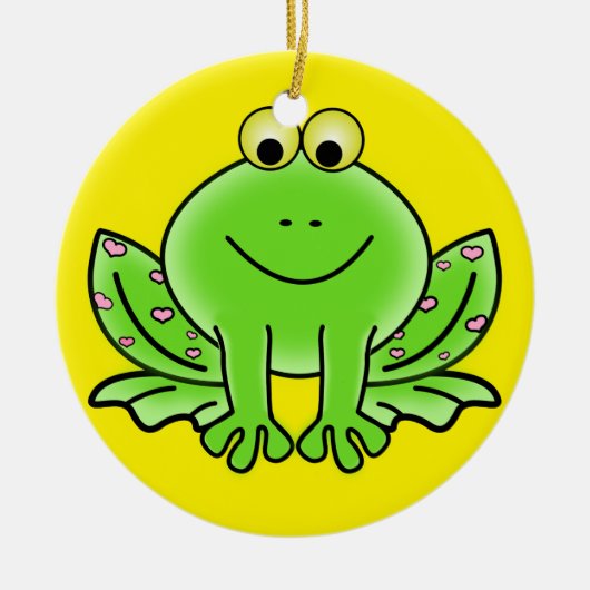 Kikkerkerstversiering Keramisch Ornament (Voorkant)