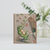  kikkerkhof op Champagne nieuwjaar Briefkaart (Staand voorkant)