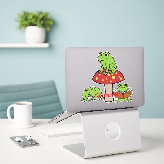 Kikkerkkikkers Thunder_Cove Sticker (Laptop op bureau)