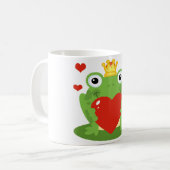 Kikkerkoning met hart koffiemok (Voorkant links)