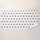  Kikkerkunst Patroon AANGEPASTE ACHTERGRONDKLEUR Badhanddoek (Badhanddoek)