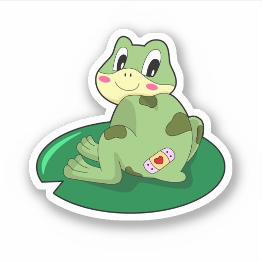 Kikkerleisteen Heart Plaster Sticker (Voorkant)