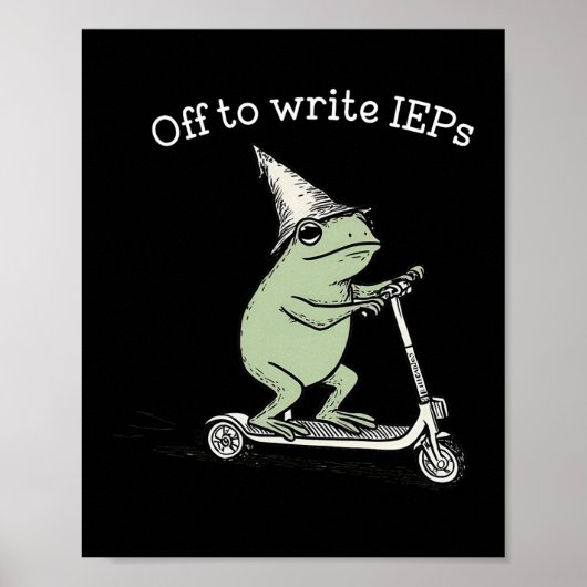 Kikkerleraar gaat IEP's schrijven Poster (Voorkant)