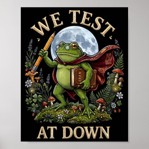 Kikkerleraar test bij het krieken van de dag testd poster