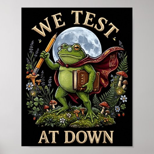 Kikkerleraar test bij het krieken van de dag testd poster (Voorkant)