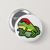 Kikkerleven Ronde Button 5,7 Cm (Voorkant /achterkant)