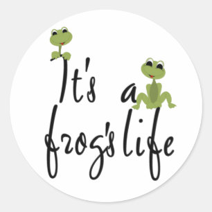 Kikkerleven  ronde sticker