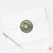 Kikkerliefhebber Cottagecore Ronde Sticker (Envelop)