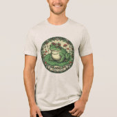 Kikkerliefhebber Cottagecore Tri-Blend Shirt (Voorkant)