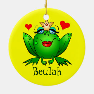 Kikkermeisjes Prins Kikker Cartoon Kikkers Naam Ke Keramisch Ornament