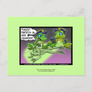 Kikkermoordpolitie Cartoon Op Grappige Prentbriefk Briefkaart