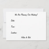 Kikkerpaar: Cute, Funny, Save the Date: Kunst Date (Achterkant)