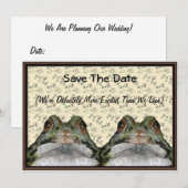 Kikkerpaar: Cute, Funny, Save the Date: Kunst Date (Voorkant / Achterkant)