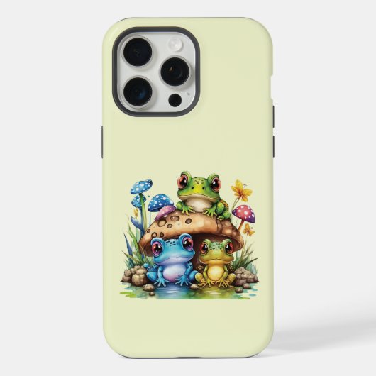 Kikkerpaddenstoel en kikker iPhone hoesje (Achterkant)
