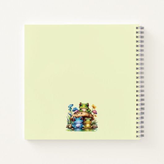 Kikkerpaddenstoel en kikker notitieboek (Achterkant)