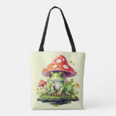Kikkerpaddenstoel en kikker tote bag (Achterkant)
