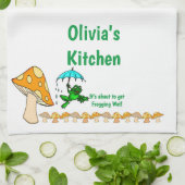 Kikkerpaddenstoel Verplaatsend Natte keukenhanddoe Theedoek (Gevouwen)