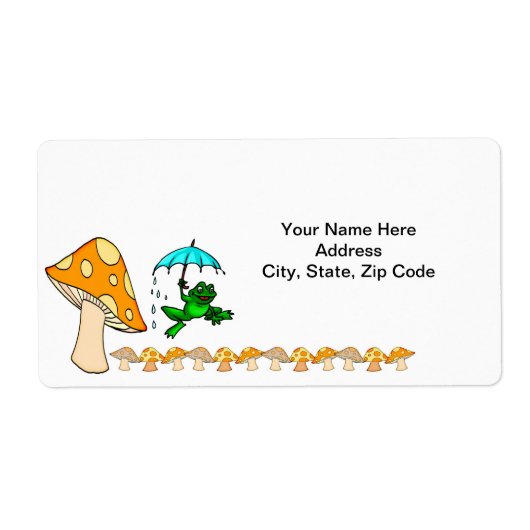 Kikkerpaddenstoellabels Etiket (Voorkant)