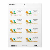 Kikkerpaddenstoellabels Etiket (Full Sheet)