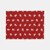 kikkerpatroon Afdrukpatronen Kunstontwerp rood Fleece Deken (Voorkant (Horizontaal))