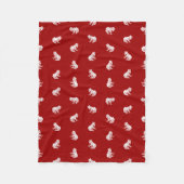  kikkerpatroon Afdrukpatronen Kunstontwerp rood Fleece Deken (Voorkant)