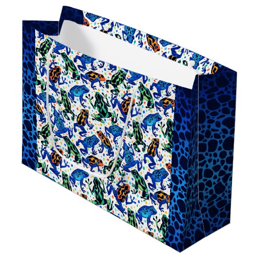 Kikkerpatroon Gift Bag Groot Cadeauzakje (Voorkant Gekanteld)