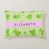 Kikkerpatroon, Groene kikkers, Kikkerprins, Jouw n Accent Kussen (Voorkant)