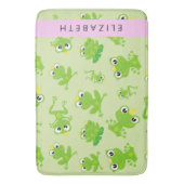 Kikkerpatroon, Groene kikkers, Kikkerprins, Jouw n Badmat (Voorkant Verticaal)