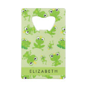 Kikkerpatroon, Groene kikkers, Kikkerprins, Jouw n Creditkaart Flessenopener (Achterkant)