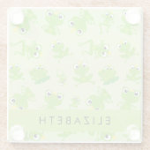 Kikkerpatroon, Groene kikkers, Kikkerprins, Jouw n Glazen Onderzetter (Achterkant)