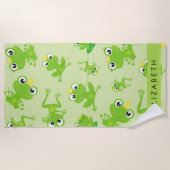 Kikkerpatroon, Groene kikkers, Kikkerprins, Jouw n Strandlaken (Voorkant)